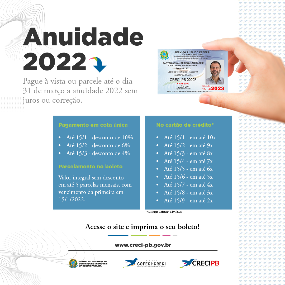 Prazo para pagamento da anuidade 2021 sem juros vai até fim de dezembro -  CRESS-PR